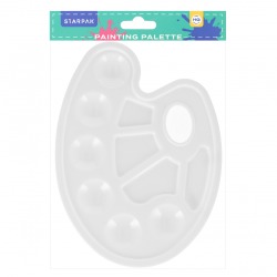 Paleta do farb owalna biała...