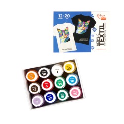 Farby do tkanin 12 kolorów...