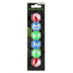 Magnesy mix Football 30mm 6...