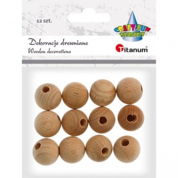 Holzperlen 12 Stück Titanum...