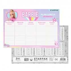 Plan lekcji z tabliczką...