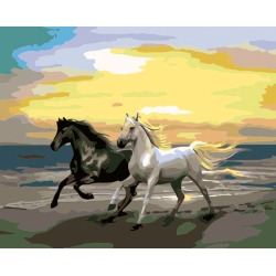 Malowanie po numerach Konie...