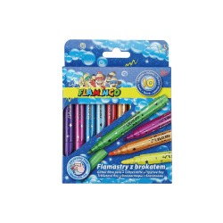 Flamastry z brokatem 10...