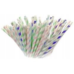 Słomki papierowe pastelowe...