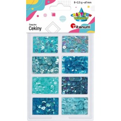 Sequins mix blue 8x2.5g...