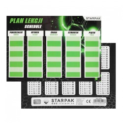 Plan lekcji z tabliczką...