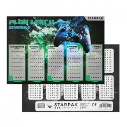 Plan lekcji z tabliczką...