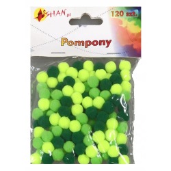 Color pompoms mix green 120...