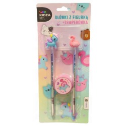 Zestaw 2 ołówków z figurką...