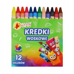 Kredki woskowe 12 kolorów Shan