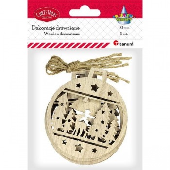 Wooden pendants reindeer in...