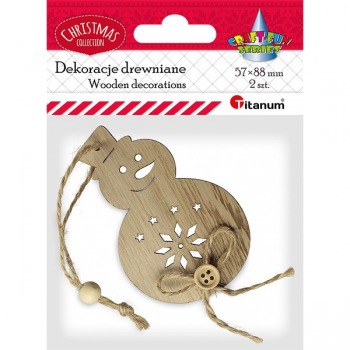 Wooden pendant snowman...