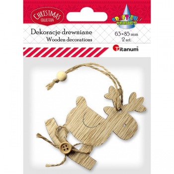 Wooden pendant moose...