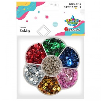 Round sequins 7mm metallic...