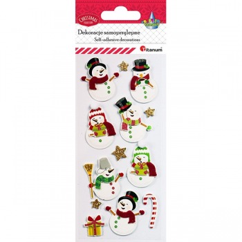 Decorative stickers snowmen...
