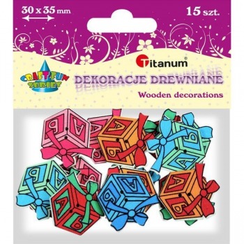 Dekoracje drewniane guziki...