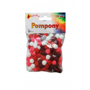 Pompony kolorowe mix...