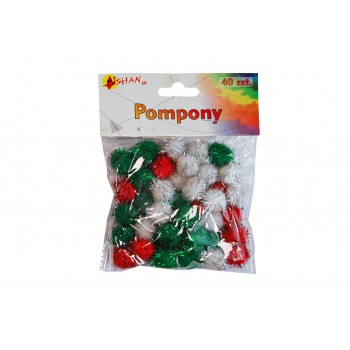 Pompony kolorowe mix...