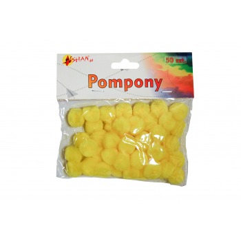 Color pompoms yellow 50 pcs...
