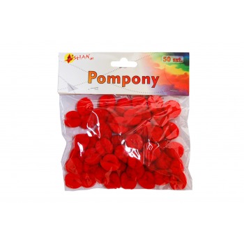 Rote Pompons 50 Stück Shan...