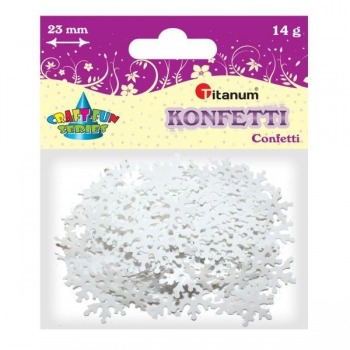Konfetti płatki śniegu 23mm...