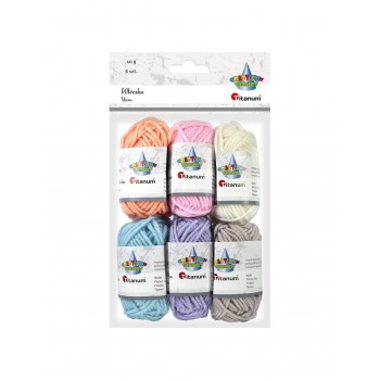 Pastel yarn 6 colors x 10g...