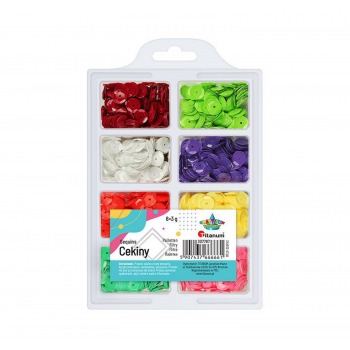 Round sequins 8 colors mix...