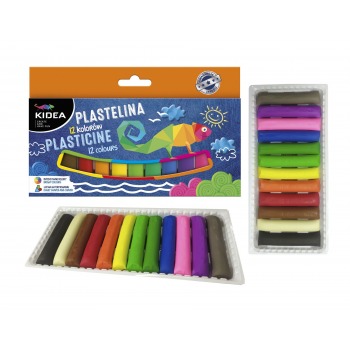 Plastelina 12 kolorów Kidea