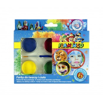 Face paints 6 Flamingo colors