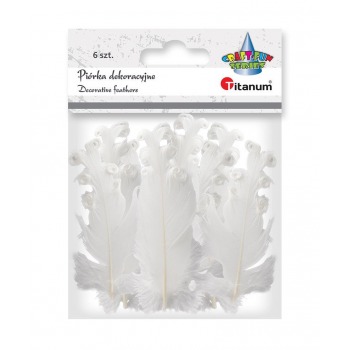 Dekorative weiße Federn...