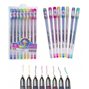 8 MG color glitter gel pens