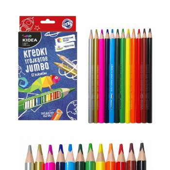 Kredki trójkątne grube 12...