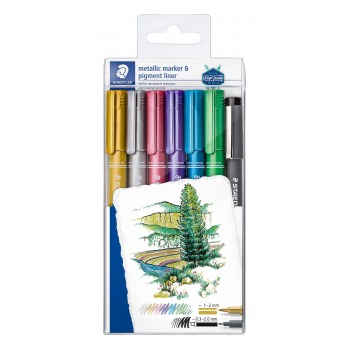 Metallic markers set 6 +1...