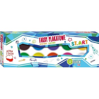 Farby plakatowe 12 kolorów...